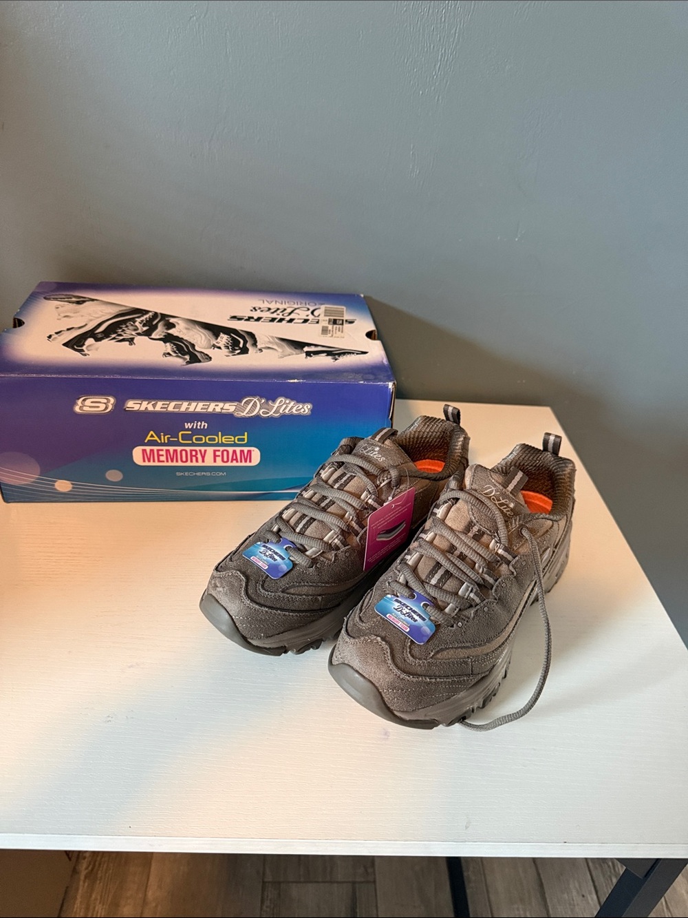 Skechers women’s  Gray D'Lites Memory Foam Sneakers
